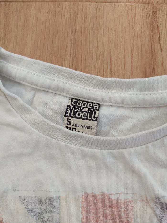 T-shirt été manche courte tape à l'oeil 5 ans Angleterre - photo numéro 3