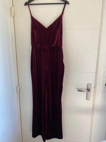 Combinaison velour bordeau