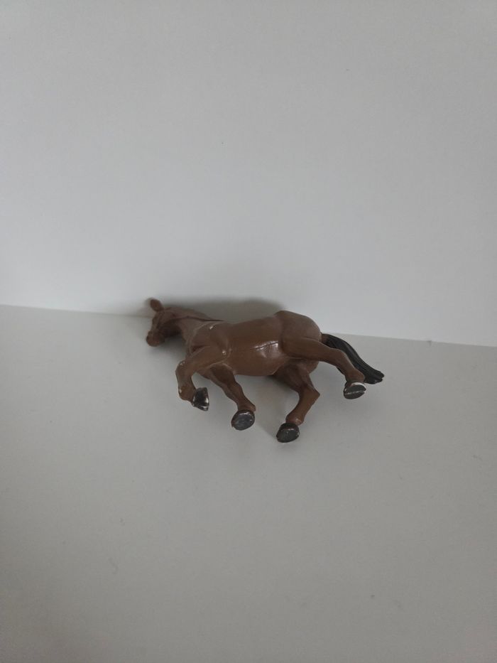Figurine Cheval Marron Blanc - Jouet Enfant Ferme Équitation - Bon État - photo numéro 5