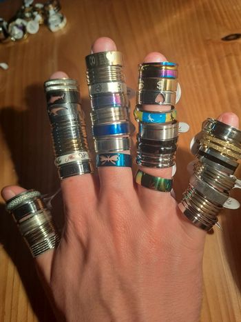 Bagues acier inoxydable taille 19