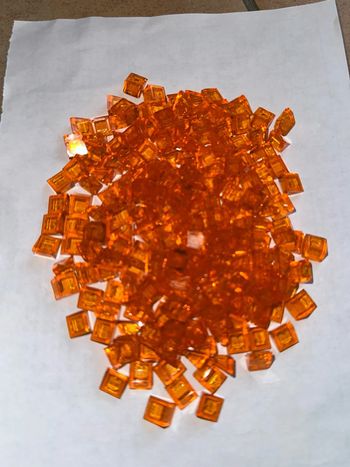 100 Lego Slope 30 1 x 1 x 2/3, ref 54200 Trans orange