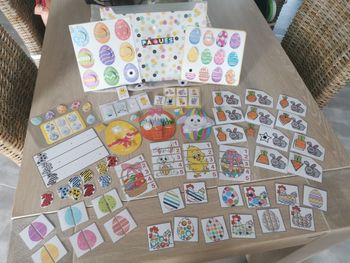 Jeux plastifiés à thème PAQUES