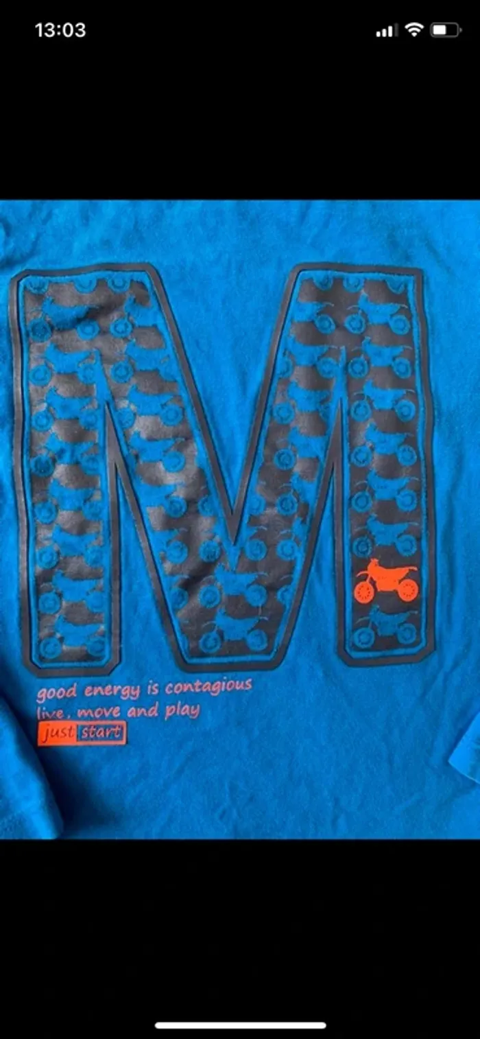 T-shirt motocross okaïdi taille 6 ans - photo numéro 2