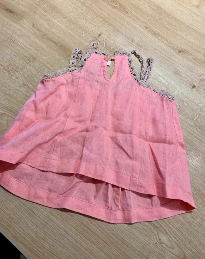 Robe en lin rose Bass10 - 6/12 mois - photo numéro 3