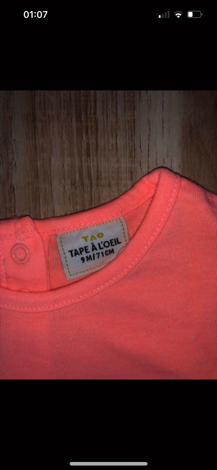 Tee shirt tape à l œil orange - photo numéro 2