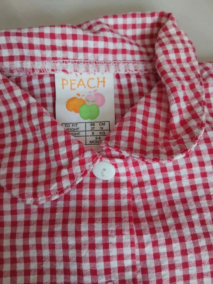 Chemise manche courte fille 6mois - photo numéro 4