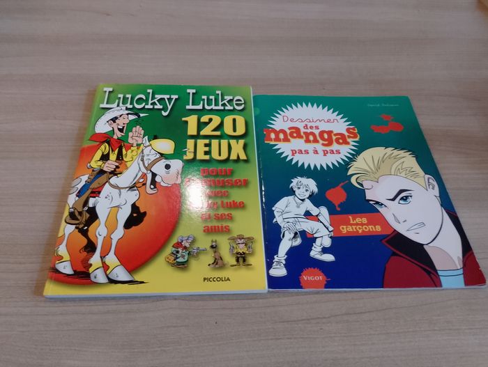 Lot de 2 livres Dessiner des mangas et 120 jeux - photo numéro 1