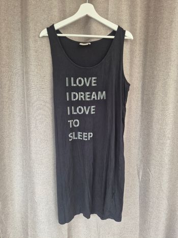 Chemise de nuit sans manches noire taille XL 9th Avenue