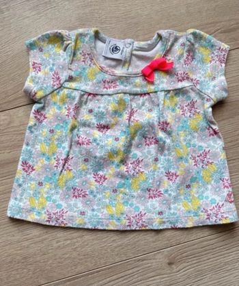 T-shirt MC liberty - Petit Bateau - 3mois