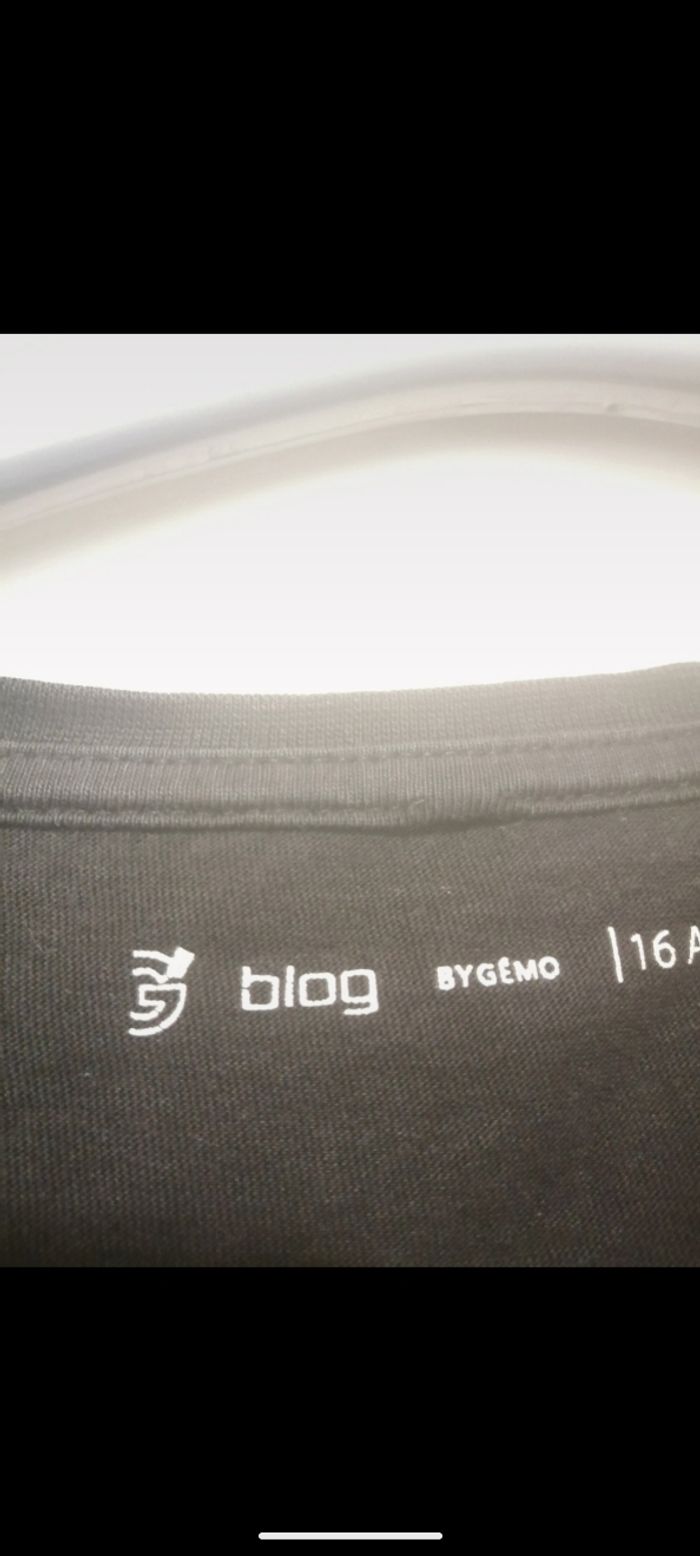 Tee shirt Blog by Gemo noir imprimé. Taille S - photo numéro 3