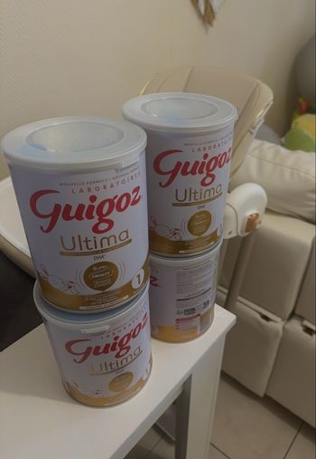 Lot 4 boîtes Lait Bébé Guigoz Ultima 1 - Neuf Scellé (0-6 mois)