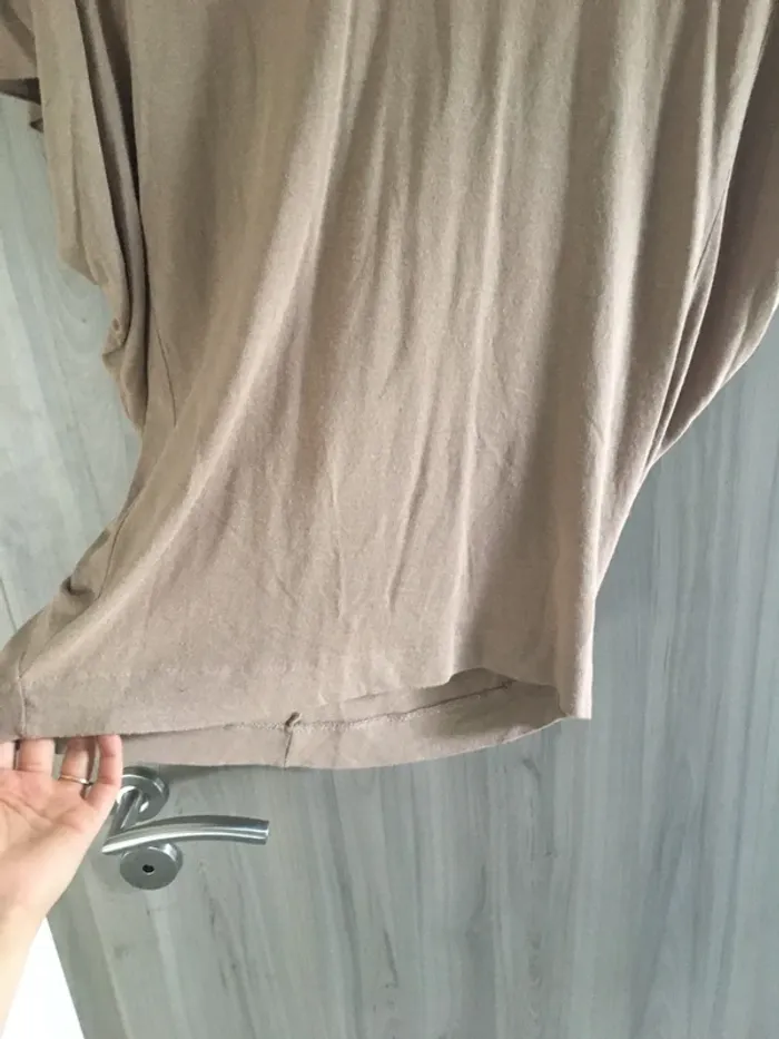 Top drapé beige zara - photo numéro 3