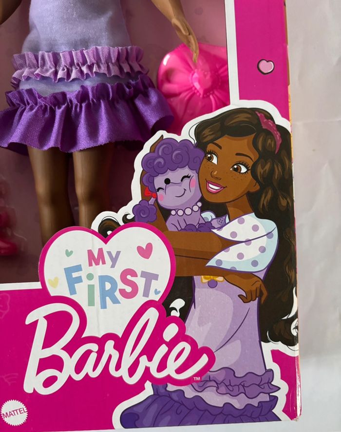 Ma première poupée Barbie Poupée Brooklyn, 34 Cm, Brune avec Caniche en Peluche - photo numéro 4