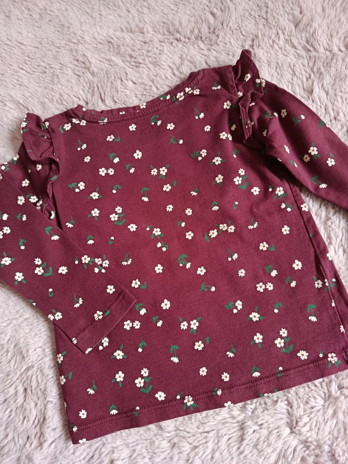Haut manche longue fleurie - taille 24 mois 92cm - photo numéro 4