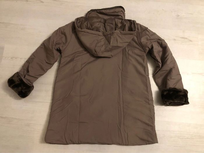 BB- manteau/veste 3/4 « taupe » à capuche T 38/40 NEUF - photo numéro 15