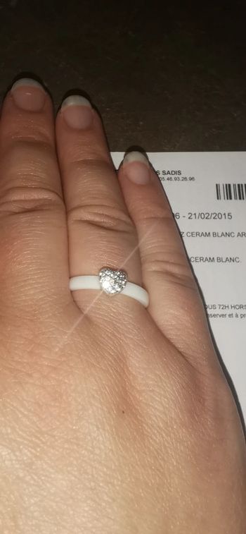 Bague céramique cœur