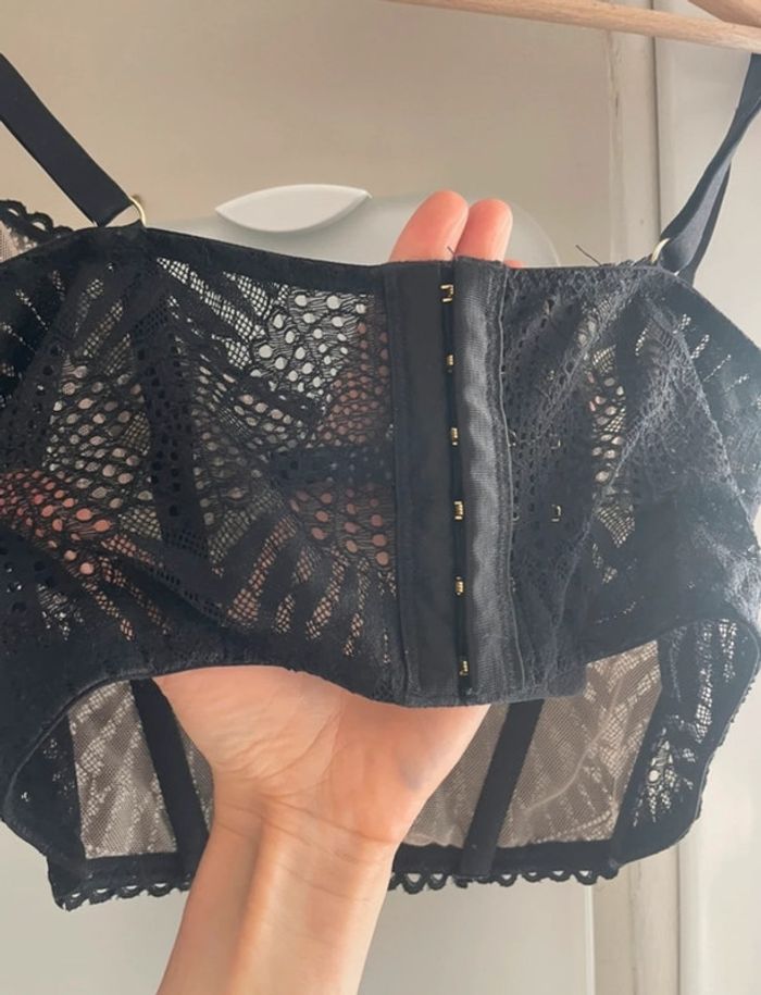 Soutien-gorge bustier Noir RougeGorge 90b neuf - photo numéro 3