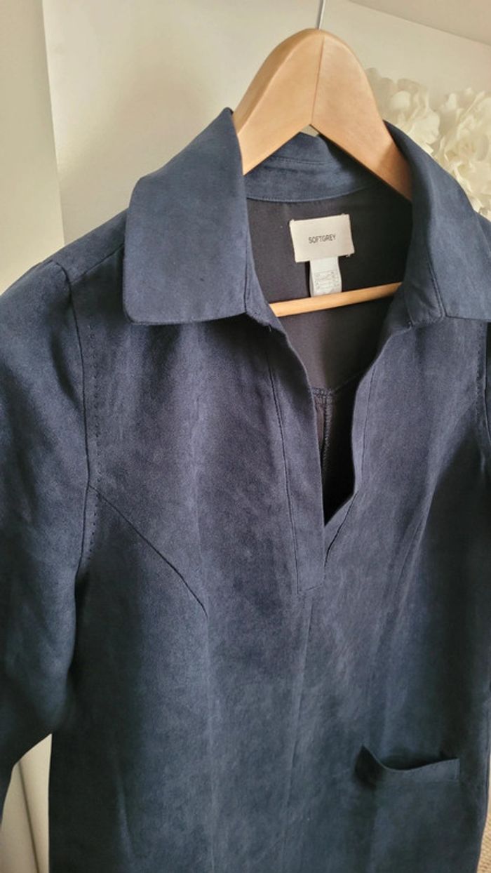 Robe courte Soft Grey aspect velours taille 40 - photo numéro 5