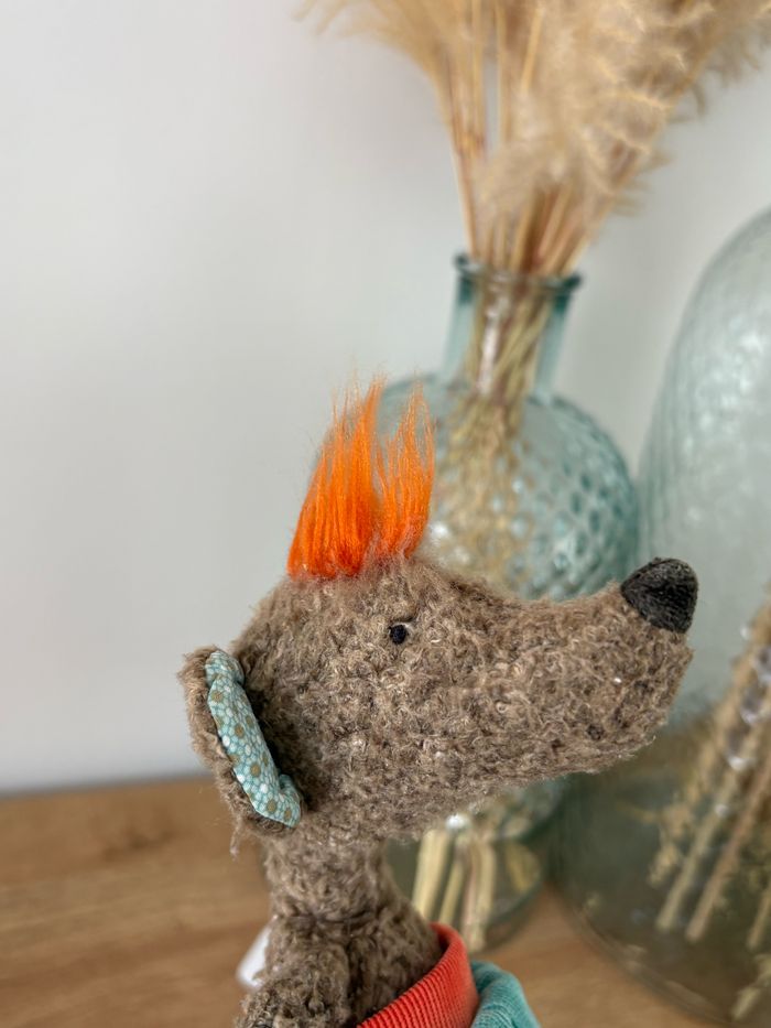 Doudou peluche souris au fond de la cour - photo numéro 3