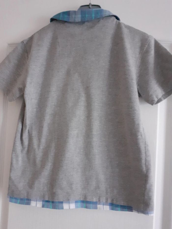 Tee-shirt col polo manches courtes garçon 10 ans - photo numéro 2