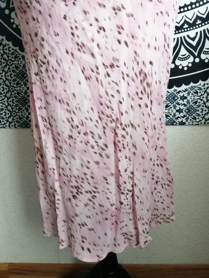 Jupe vintage rose pâle motifs tâches / renatto bene paris / (L) - photo numéro 3