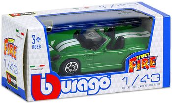 Bburago voiture  Shelby Série ONE métal moulé verte rayures blanches  1/43