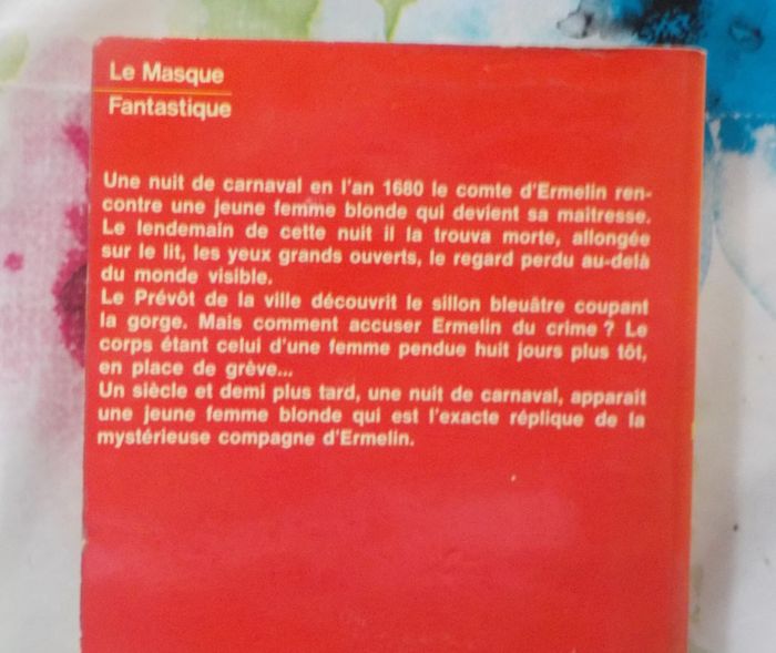 Le Masque des regrets de Kurt Steiner Ed. Le Masque Fantastique - photo numéro 2