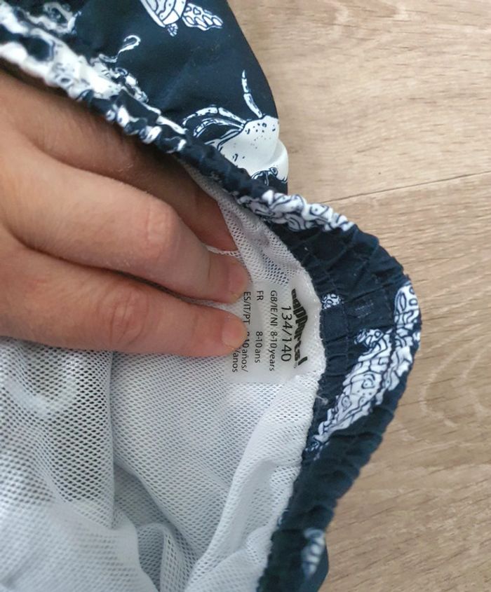 Short de bain marine à motifs taille 8-10 ans - photo numéro 2