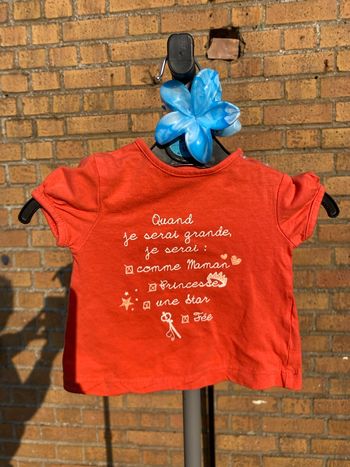 T-shirt « quand je serais grande... » 6 mois