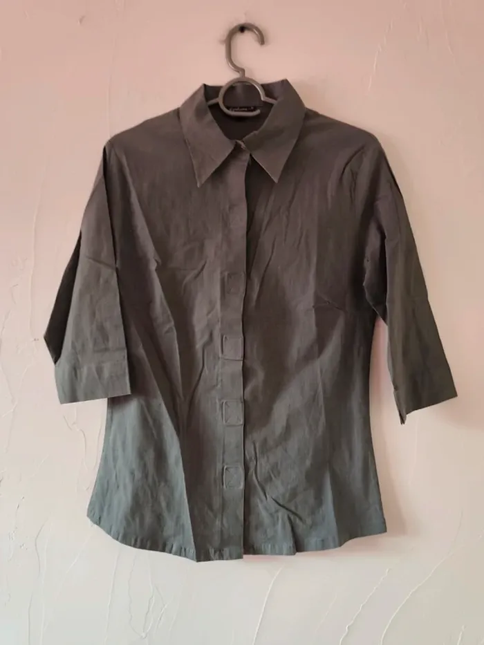 Sublime chemise grise vintage keshano taille 1 ou 36