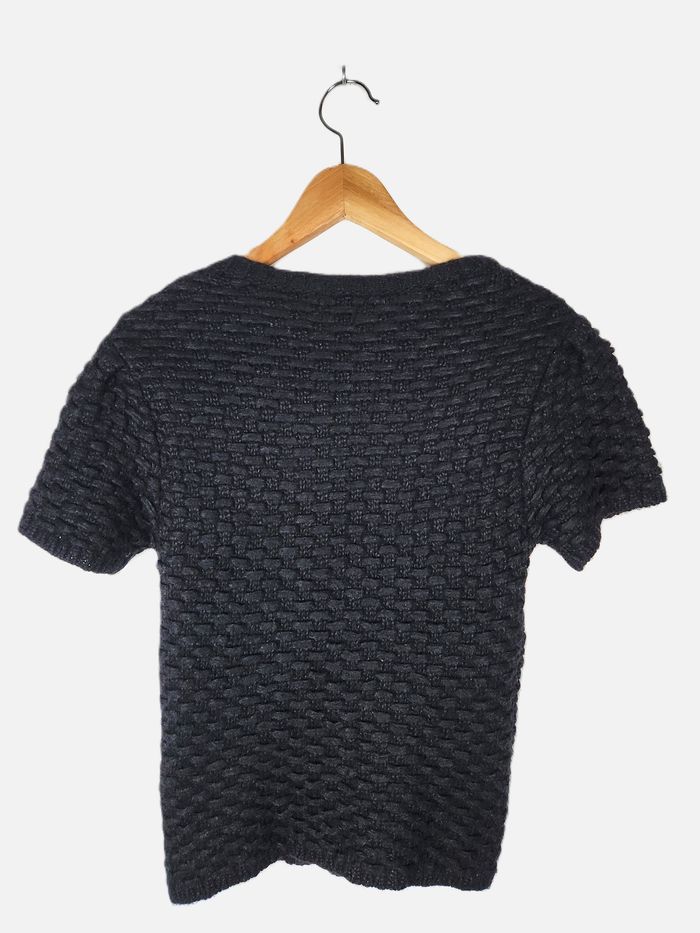 Top Massimo Dutti noir maille Alpaga - Taille S - photo numéro 3