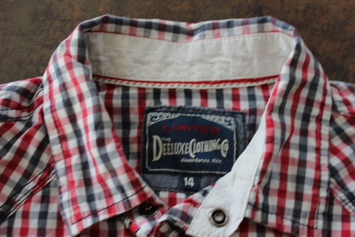 Chemise manches courtes à carreaux Deeluxe garçon 14 ans - photo numéro 5