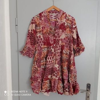 Robe à motifs bordeaux t36/38