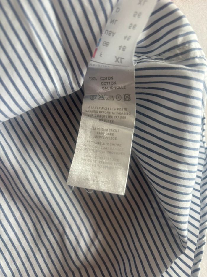 Chemise Saint James taille Xl à rayures blanche et bleu - photo numéro 9