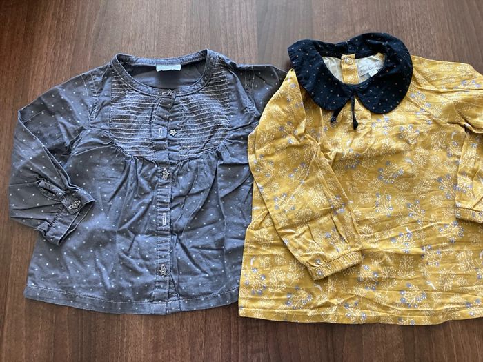 Lot 2 blouses 18mois