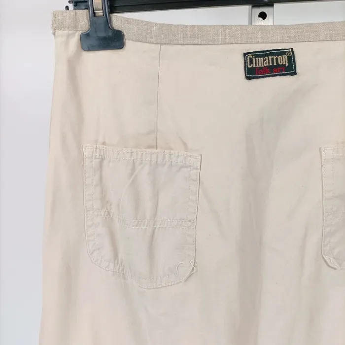 Jupe longue beige à cordon taille M estimée - Cimarron Folk Art A377 - photo numéro 10