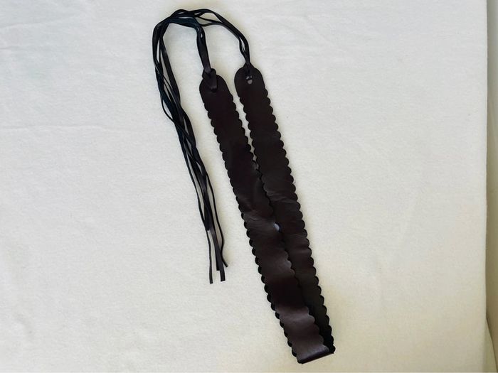 👍🏻 jolie Ceinture Bohème. marron double feutrine. 136 cm. - photo numéro 3