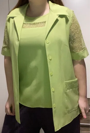 Ensemble tailleur vert pomme