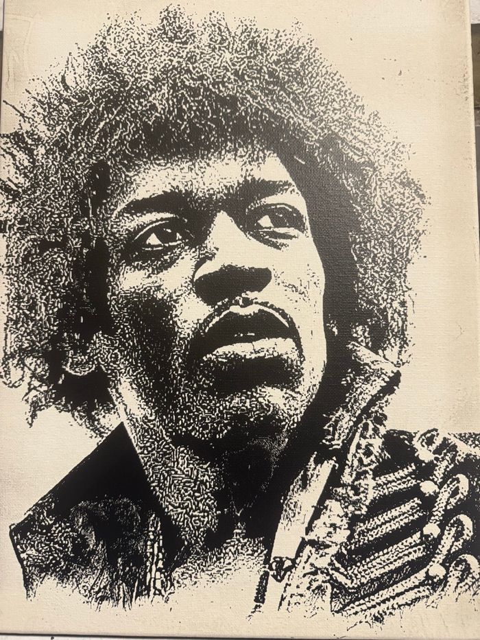 Tableau Jimi Hendrix en toile 30x40 cm - photo numéro 2