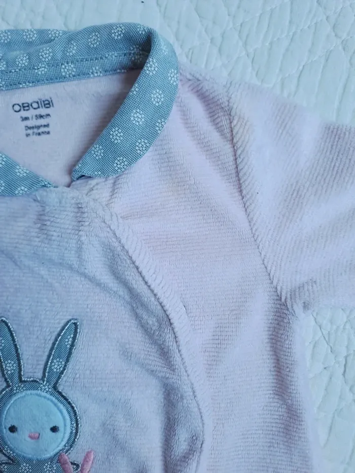 Lot 6 pyjama velours - 3 mois - photo numéro 7