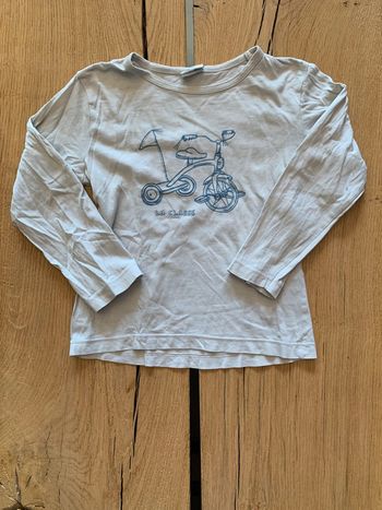 Tee-shirt manches longues gris La classe  garçon 5 ans Kidkanaï
