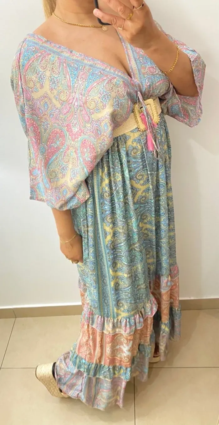 Robe longue fluide agréable à porter Taille Unique - photo numéro 5