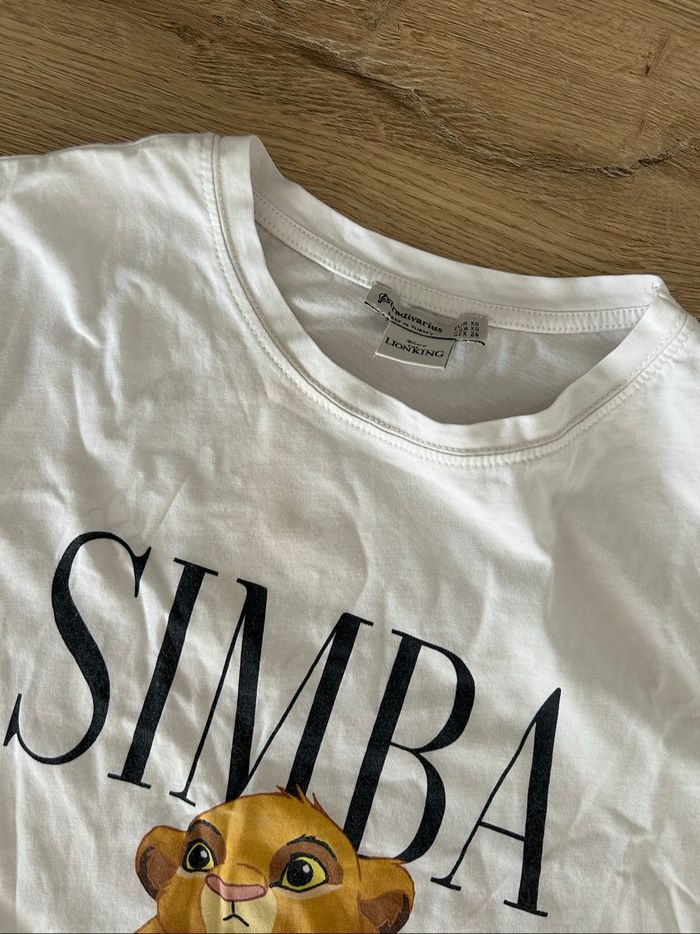 T-Shirt manches courtes Simba Le Roi Lion The Lion King femme taille 34 XS Stradivarius - photo numéro 2
