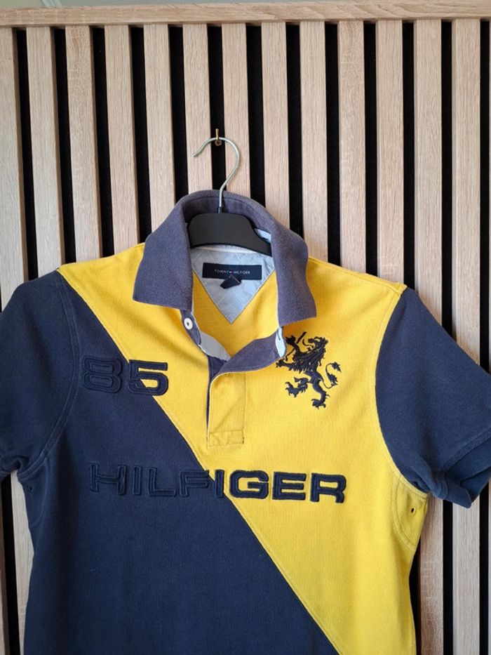 Polo jaune et bleu marine homme T XS - photo numéro 2