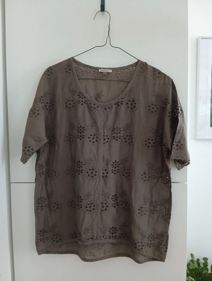 Blouse légère broderie anglaise Bensimon