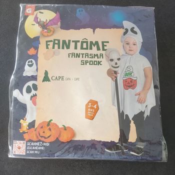 Cape de fantôme taille 3/4 ans