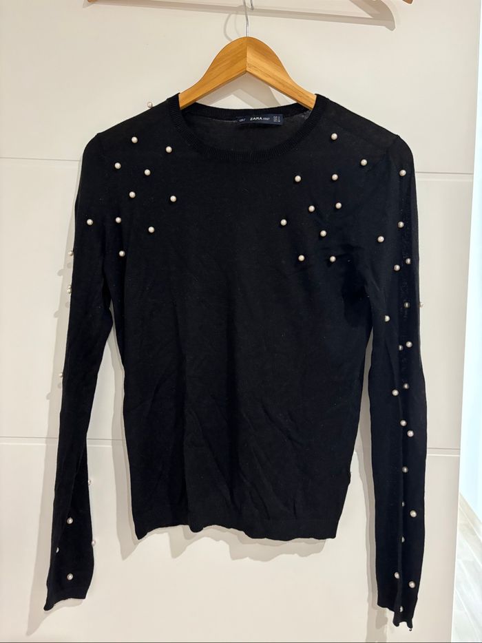 Pull léger noir Zara