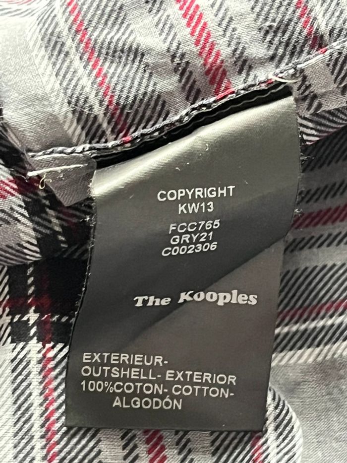 Chemisier à carreaux gris et bordeaux The Kooples XS - photo numéro 8