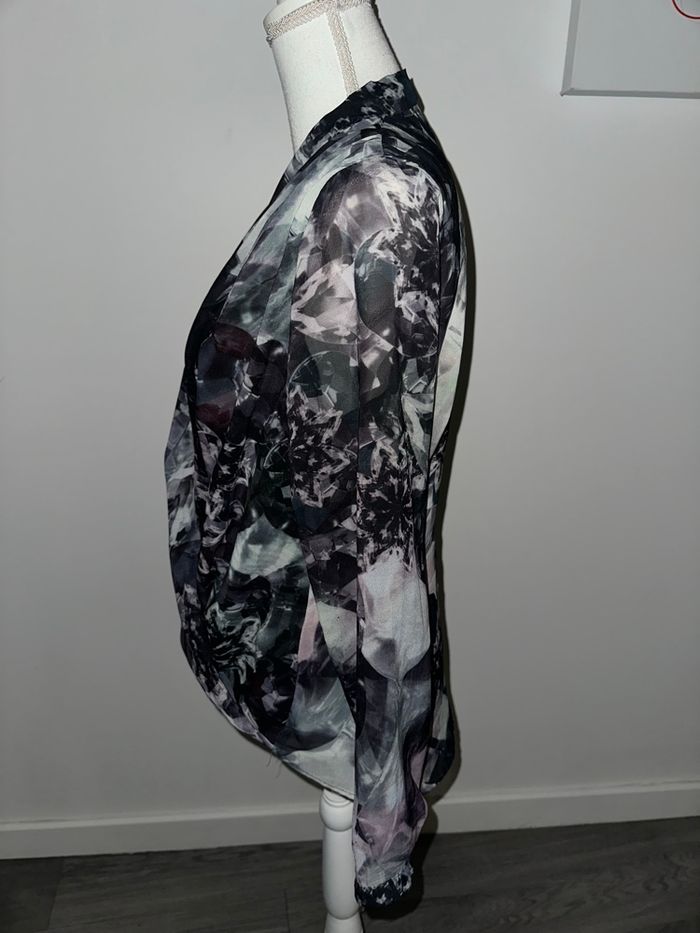 Chemisier drapé bijoux pierres précieuses H&M T40 L - photo numéro 6