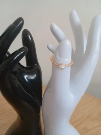 Bague 17mm dorée 54 femme fantaisie bijoux